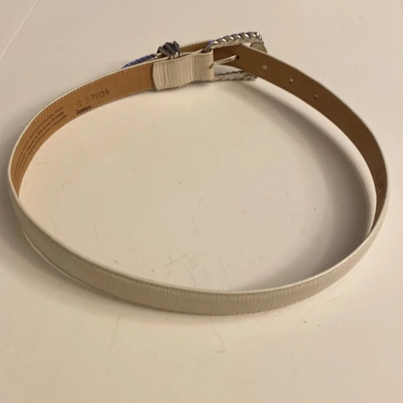 Brighton Leather Belt 90s Vintage Y2K, White Leather main image 9